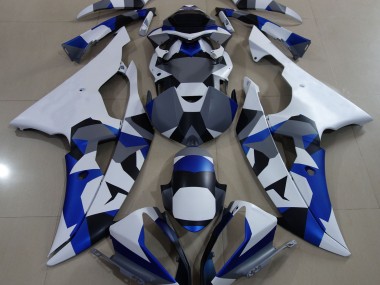 Nieve Azul Camuflaje 08-16 Yamaha R6 Carenado