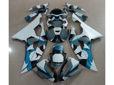 Nieve Azul Glaciar Camuflaje 08-16 Yamaha R6 Carenado