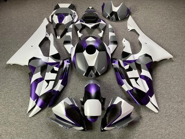 Nieve Púrpura Mística Camuflaje 08-16 Yamaha R6 Carenado