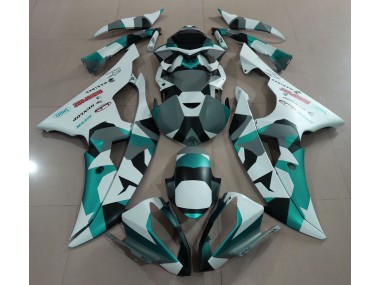 Nieve Verde Espuma De Mar Camuflaje 08-16 Yamaha R6 Carenado
