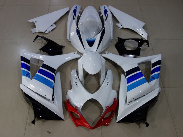 OEM Estilo Azul & Blanco 07-08 Suzuki GSXR 1000 Carenado OEM Estilo Azul & Blanco 07-08 Suzuki GSXR 1000 Carenado