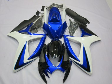 OEM Estilo Blanco Azul 06-07 Suzuki GSXR 600-750 Carenado