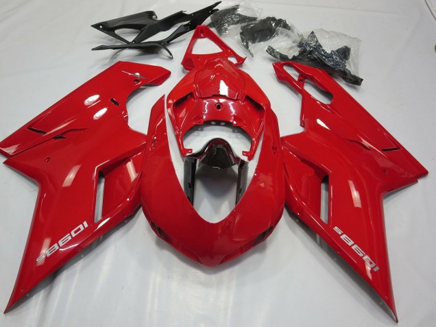 OEM Estilo Rojo Brillante 07-14 Ducati 848 1098 1198 Carenado OEM Estilo Rojo Brillante 07-14 Ducati 848 1098 1198 Carenado