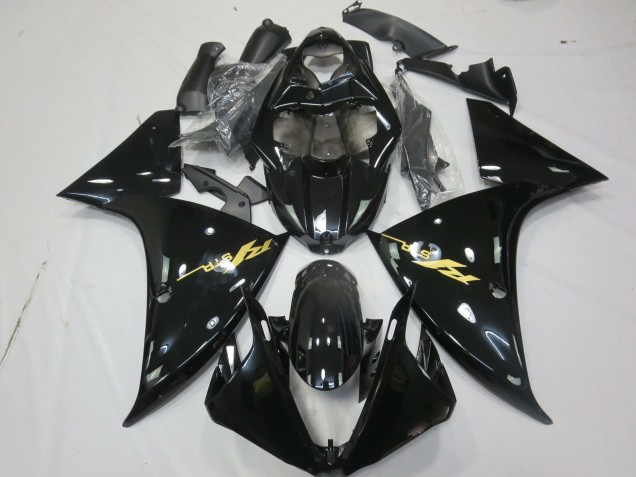 Oro Negro Brillante 09-11 Yamaha R1 Carenado Oro Negro Brillante 09-11 Yamaha R1 Carenado
