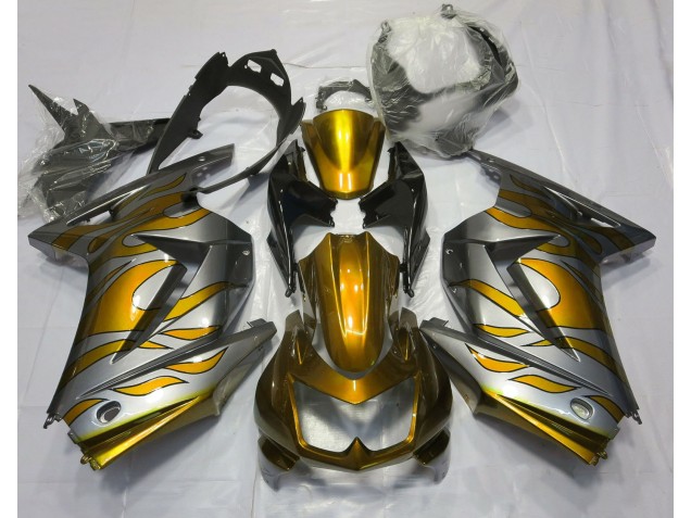 Oro & Plata Llama 08-12 Kawasaki Ninja 250 Carenado Oro & Plata Llama 08-12 Kawasaki Ninja 250 Carenado