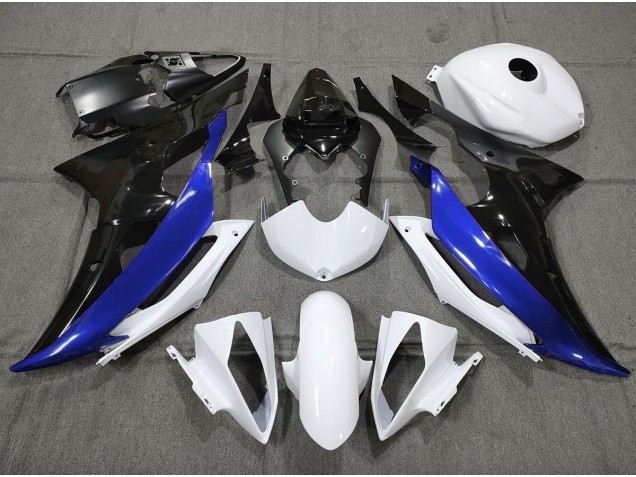 Personalizado Azul Blanco & Negro 08-16 Yamaha R6 Carenado Personalizado Azul Blanco & Negro 08-16 Yamaha R6 Carenado