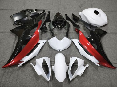 Personalizado Rojo Blanco & Negro 08-16 Yamaha R6 Carenado