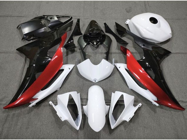 Personalizado Rojo Blanco & Negro 08-16 Yamaha R6 Carenado Personalizado Rojo Blanco & Negro 08-16 Yamaha R6 Carenado