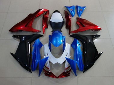 Personalizado Rojo Negro & Azul 11-24 Suzuki GSXR 600-750 Carenado