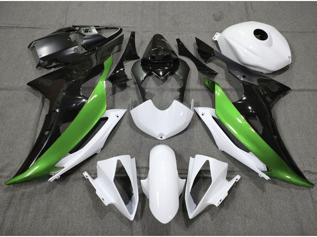 Personalizado Verde Blanco & Negro 08-16 Yamaha R6 Carenado Personalizado Verde Blanco & Negro 08-16 Yamaha R6 Carenado