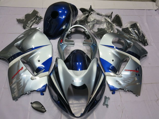 Plata & Azul 97-07 Suzuki GSXR 1300 Carenado Plata & Azul 97-07 Suzuki GSXR 1300 Carenado