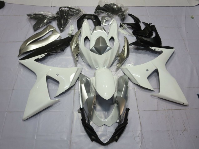 Plata & Blanco 09-16 Suzuki GSXR 1000 Carenado Plata & Blanco 09-16 Suzuki GSXR 1000 Carenado