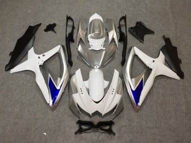 Plata Blanco Azul 08-10 Suzuki GSXR 600-750 Carenado