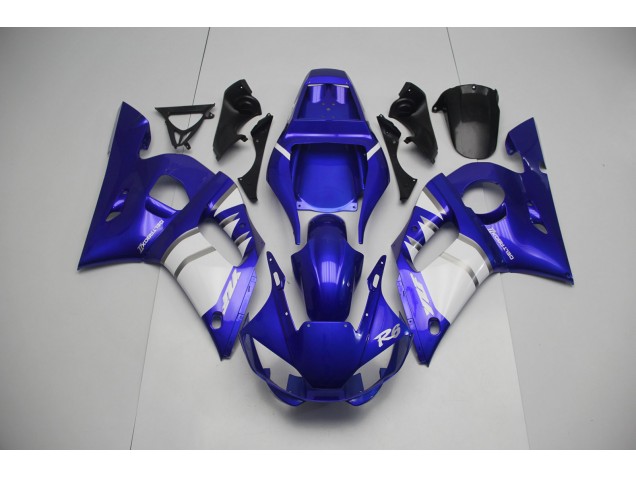 Plata Blanco & Azul 98-02 Yamaha R6 Carenado Plata Blanco & Azul 98-02 Yamaha R6 Carenado