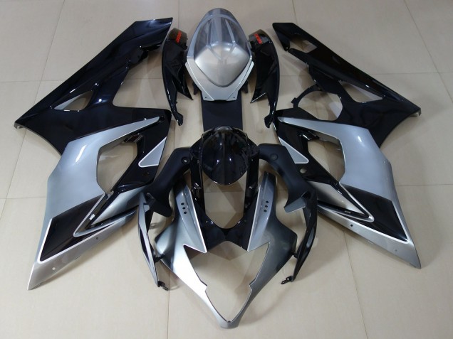 Plata Brillante & Negro 05-06 Suzuki GSXR 1000 Carenado Plata Brillante & Negro 05-06 Suzuki GSXR 1000 Carenado