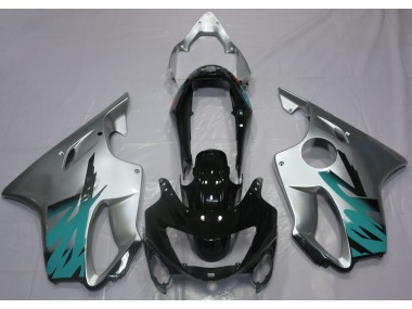 Plata Brillante & Verde Azulado 99-00 Honda CBR600 F4 Carenado