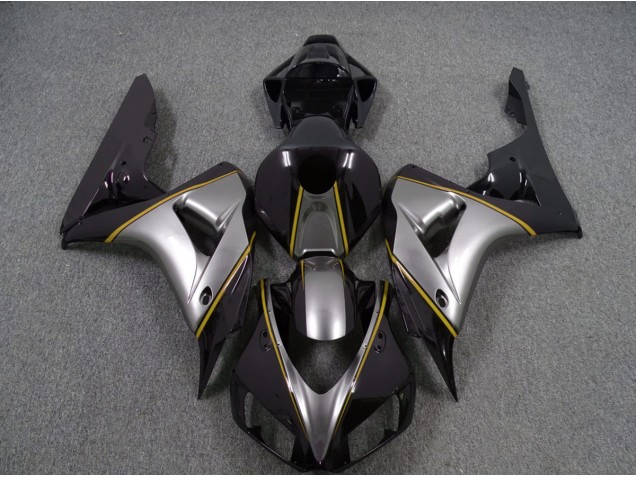 Plata Con Raya Diplomática Amarilla 06-07 Honda CBR1000RR Carenado Plata Con Raya Diplomática Amarilla 06-07 Honda CBR1000RR Carenado