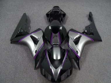 Plata Con Raya Diplomática De Color Morado Oscuro 06-07 Honda CBR1000RR Carenado