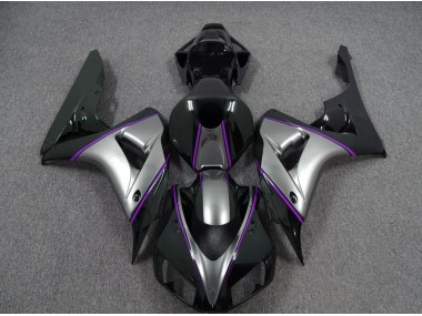 Plata Con Raya Diplomática De Color Morado Oscuro 06-07 Honda CBR1000RR Carenado