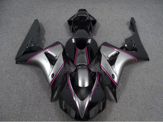 Plata Con Raya Diplomática Rosa 06-07 Honda CBR1000RR Carenado Plata Con Raya Diplomática Rosa 06-07 Honda CBR1000RR Carenado