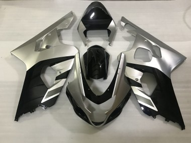 Plata Mate & Negro 04-05 Suzuki GSXR 600-750 Carenado