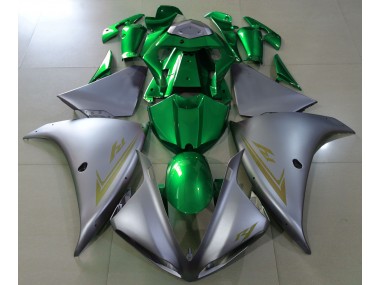 Plata Mate & Verde 09-11 Yamaha R1 Carenado