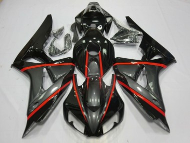 Plata & Negro 06-07 Honda CBR1000RR Carenado