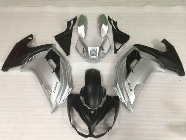 Plata & Negro 12-16 Kawasaki Ninja 650R Carenado Plata & Negro 12-16 Kawasaki Ninja 650R Carenado