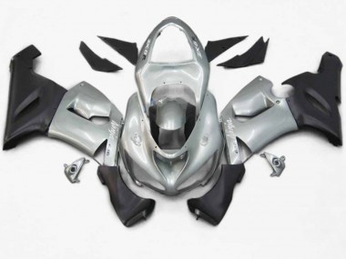 Plata Negro Mate 05-06 Kawasaki ZX6R Carenado
