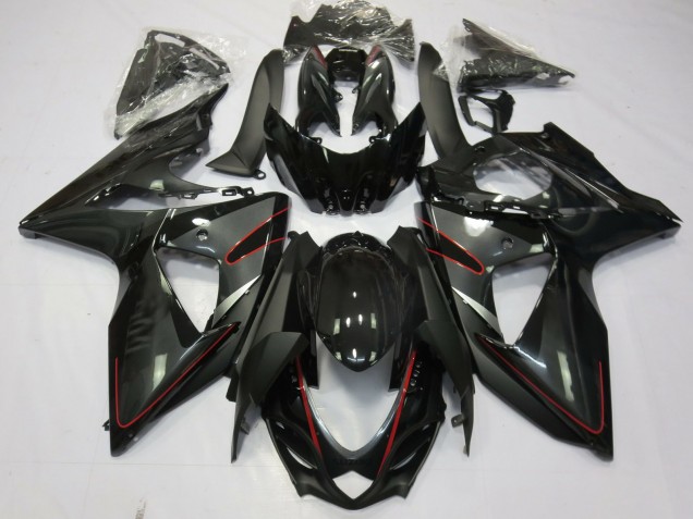 Plata Negro & Rojo 09-16 Suzuki GSXR 1000 Carenado Plata Negro & Rojo 09-16 Suzuki GSXR 1000 Carenado