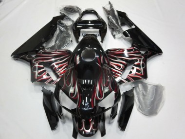 Plata & Rojo Llama 05-06 Honda CBR600RR Carenado