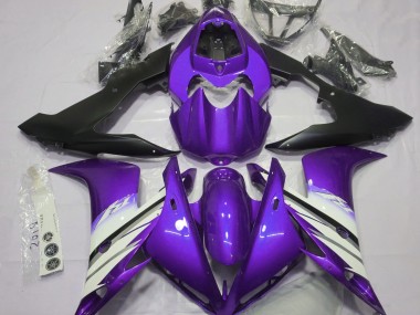 Púrpura Brillante & Blanco 04-06 Yamaha R1 Carenado