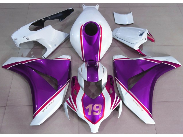Púrpura Brillante & Blanco 08-11 Honda CBR1000RR Carenado Púrpura Brillante & Blanco 08-11 Honda CBR1000RR Carenado