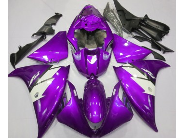 Púrpura Brillante & Blanco 12-14 Yamaha R1 Carenado