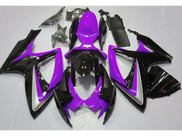 Púrpura Brillante Debadged 06-07 Suzuki GSXR 600-750 Carenado Púrpura Brillante Debadged 06-07 Suzuki GSXR 600-750 Carenado