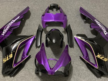 Púrpura Brillante & Negro 09-12 Triumph Daytona 675 Carenado