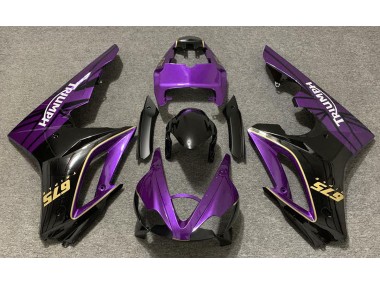 Púrpura Brillante & Negro 09-12 Triumph Daytona 675 Carenado