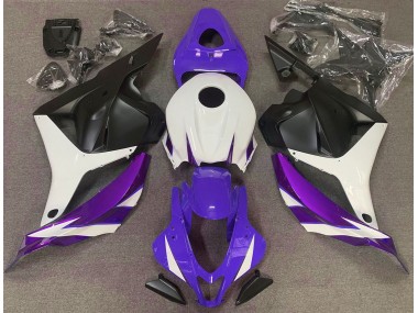 Púrpura Brillo Blanco & Violeta 09-12 Honda CBR600RR Carenado