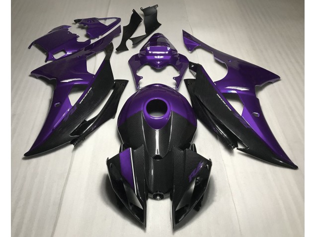 Púrpura Con Estilo Fibra De Carbono 08-16 Yamaha R6 Carenado Púrpura Con Estilo Fibra De Carbono 08-16 Yamaha R6 Carenado