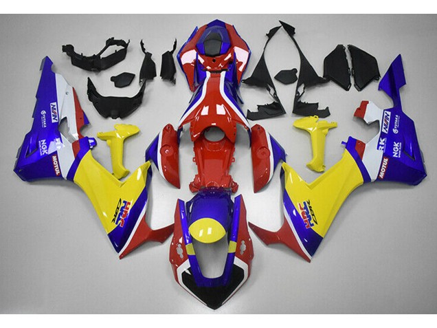 Rojo Azul & Amarillo HRC 17-23 Honda CBR1000RR Carenado Rojo Azul & Amarillo HRC 17-23 Honda CBR1000RR Carenado