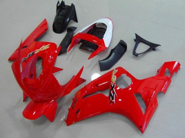 Rojo & Blanco 03-04 Kawasaki ZX6R Carenado