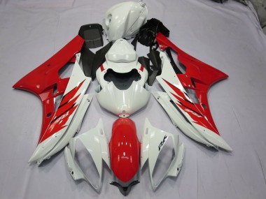 Rojo & Blanco 06-07 Yamaha R6 Carenado
