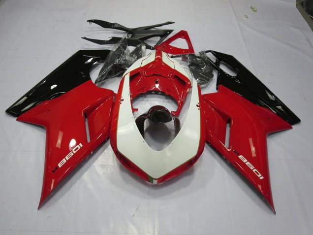 Rojo & Blanco 07-14 Ducati 848 1098 1198 Carenado Rojo & Blanco 07-14 Ducati 848 1098 1198 Carenado