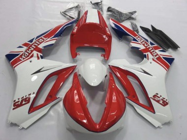 Rojo & Blanco 09-12 Triumph Daytona 675 Carenado