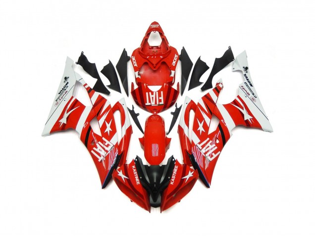 Rojo & Blanco Con Estrellas 08-16 Yamaha R6 Carenado Rojo & Blanco Con Estrellas 08-16 Yamaha R6 Carenado