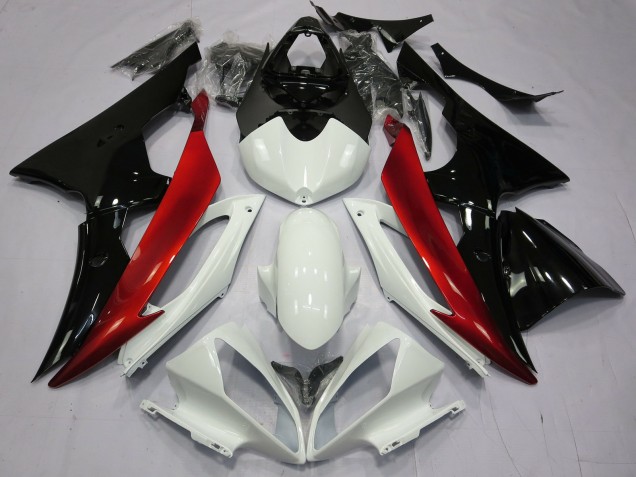 Rojo Blanco & Negro 08-16 Yamaha R6 Carenado Rojo Blanco & Negro 08-16 Yamaha R6 Carenado