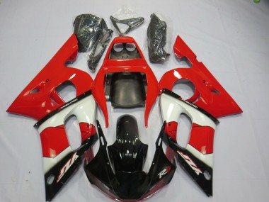 Rojo Blanco & Negro 98-02 Yamaha R6 Carenado