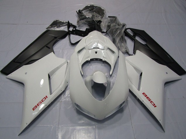 Rojo Blanco & Negro Mate 07-14 Ducati 848 1098 1198 Carenado Rojo Blanco & Negro Mate 07-14 Ducati 848 1098 1198 Carenado