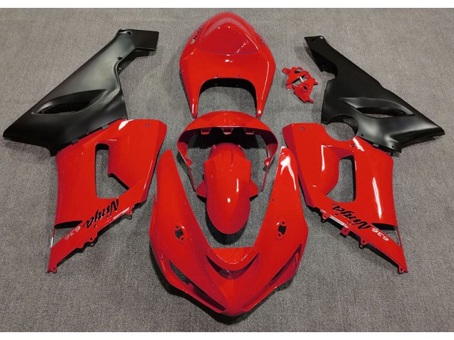 Rojo Brillante 05-06 Kawasaki ZX6R Carenado Rojo Brillante 05-06 Kawasaki ZX6R Carenado