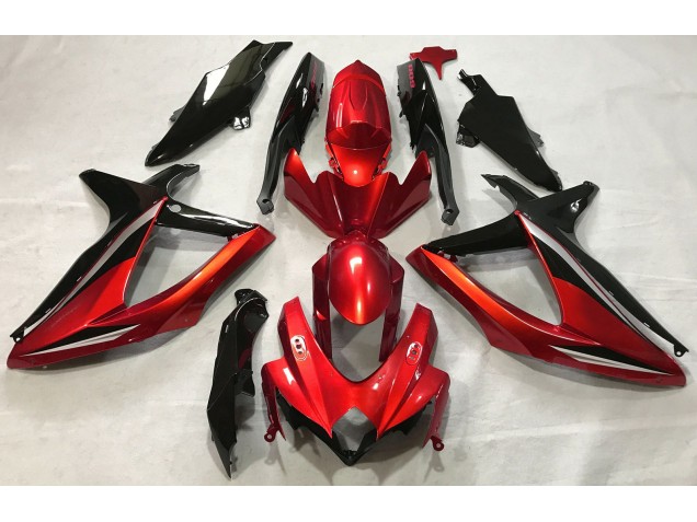 Rojo Brillante 08-10 Suzuki GSXR 600-750 Carenado Rojo Brillante 08-10 Suzuki GSXR 600-750 Carenado